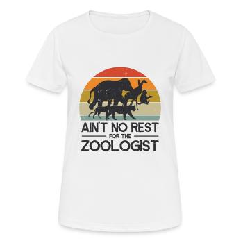 Zoologe Zootierhaltung Wildtiere Natur Zoologie - Frauen T-Shirt atmungsaktiv - Weiß - Vorne - AI Model Female 172 dark (172cm)