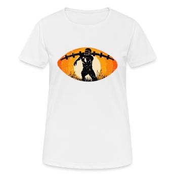 Sport de football américain vintage rétro - T-shirt respirant Femme - blanc - Devant - AI Model Female 172 dark (172cm)