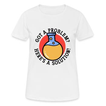 Problemlösung Wissenschaftliches Lösen - Frauen T-Shirt atmungsaktiv - Weiß - Vorne - AI Model Female 172 dark (172cm)