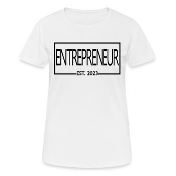 Entrepreneur Est. 2023 Cadeau d’entrepreneur diplômé - T-shirt respirant Femme - blanc - Devant - AI Model Female 172 dark (172cm)