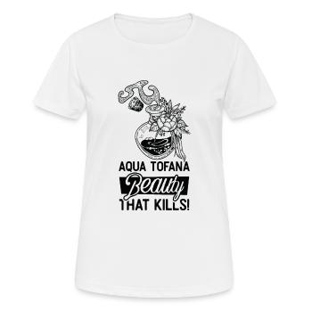Aqua Tofana Conspirationniste Poison Bouteille - T-shirt respirant Femme - blanc - Devant - AI Model Female 172 dark (172cm)