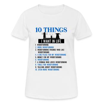 Woodturning Craftsman Woodturner Carpentry - Women's Breathable T-Shirt - white - Front - AI Model Female 172 dark (172cm)