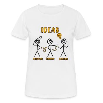 Problème Penser Bâton Figures Solution Penseurs - T-shirt respirant Femme - blanc - Devant - AI Model Female 172 dark (172cm)