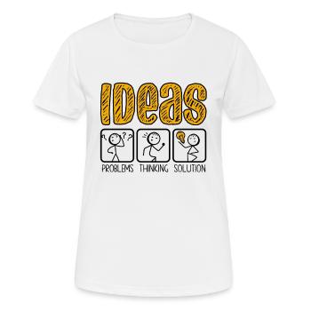 Problème Penser Bâton Figures Solution Penseurs - T-shirt respirant Femme - blanc - Devant - AI Model Female 172 dark (172cm)