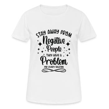 Résolution de problèmes Penseurs critiques Motivation positive - T-shirt respirant Femme - blanc - Devant - AI Model Female 172 dark (172cm)