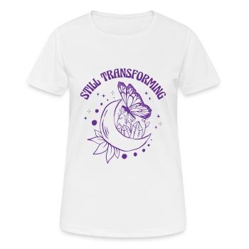 Himmlischer Schmetterling Transforming Galaxy - Frauen T-Shirt atmungsaktiv - Weiß - Vorne - AI Model Female 172 dark (172cm)