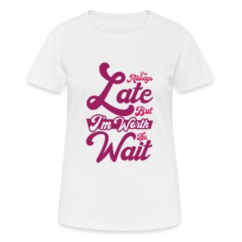 Travailleur occupé en retard - T-shirt respirant Femme - blanc - Devant - AI Model Female 172 dark (172cm)