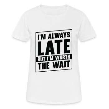 Travailleur occupé en retard - T-shirt respirant Femme - blanc - Devant - AI Model Female 172 dark (172cm)