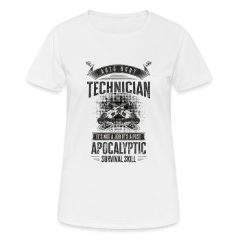 Auto Body Technician Post Apocalyptic Survival - Women's Breathable T-Shirt - white - Front - AI Model Female 172 dark (172cm)