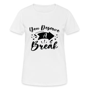 Gelassenheit Mitarbeiter Entspannen Inspirierende - Frauen T-Shirt atmungsaktiv - Weiß - Vorne - AI Model Female 172 dark (172cm)