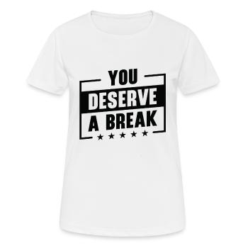 Gelassenheit Mitarbeiter Entspannen Inspirierende - Frauen T-Shirt atmungsaktiv - Weiß - Vorne - AI Model Female 172 dark (172cm)
