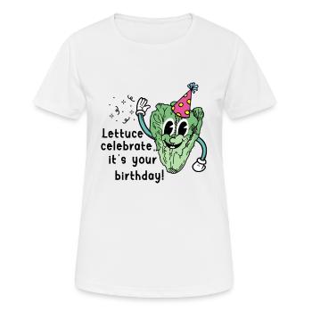 Veganer Salat Geburtstag Gruß Natal Day - Frauen T-Shirt atmungsaktiv - Weiß - Vorne - AI Model Female 172 dark (172cm)