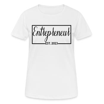 Entrepreneur Est. 2023 Cadeau d’entrepreneur diplômé - T-shirt respirant Femme - blanc - Devant - AI Model Female 172 dark (172cm)