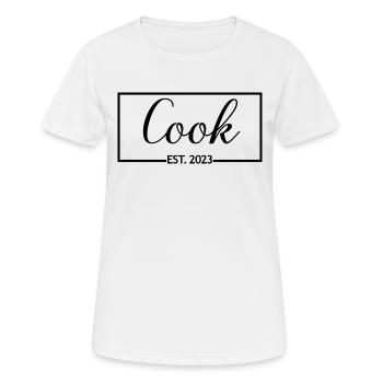 Cuisinier Est. 2023 Étudiant Diplômé en Art Culinaire - T-shirt respirant Femme - blanc - Devant - AI Model Female 172 dark (172cm)