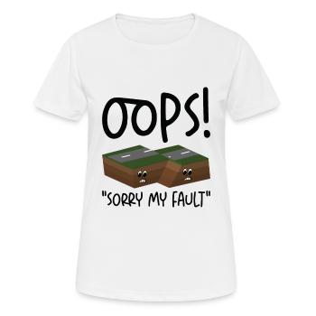 Erdbeben Verwerfung Boden schütteln Humorvolles - Frauen T-Shirt atmungsaktiv - Weiß - Vorne - AI Model Female 172 dark (172cm)