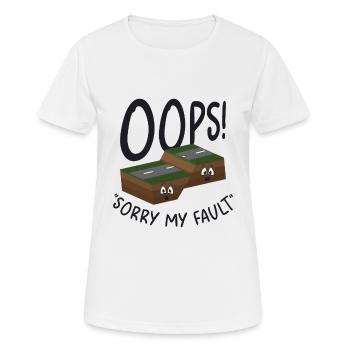Erdbeben Verwerfung Boden schütteln Humorvolles - Frauen T-Shirt atmungsaktiv - Weiß - Vorne - AI Model Female 172 dark (172cm)