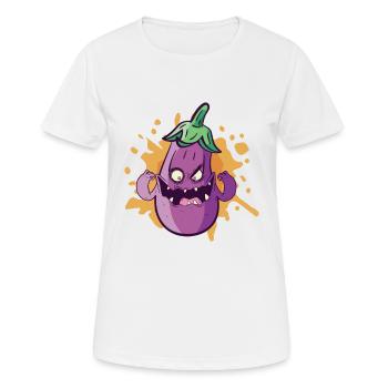 Halloween Auberginenmonster Gesundes Essen - Frauen T-Shirt atmungsaktiv - Weiß - Vorne - AI Model Female 172 dark (172cm)