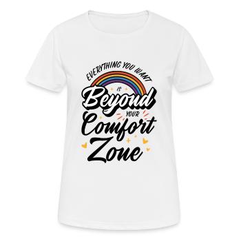 Zone de confort du motivateur de connaissances significatives - T-shirt respirant Femme - blanc - Devant - AI Model Female 172 dark (172cm)