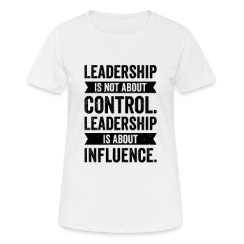 Leadership Sagesse Citations Guide Inspirer - T-shirt respirant Femme - blanc - Devant - AI Model Female 172 dark (172cm)
