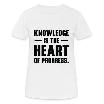 Entrepreneurs Connaissances Citations Progrès des innovateurs - T-shirt respirant Femme - blanc - Devant - AI Model Female 172 dark (172cm)