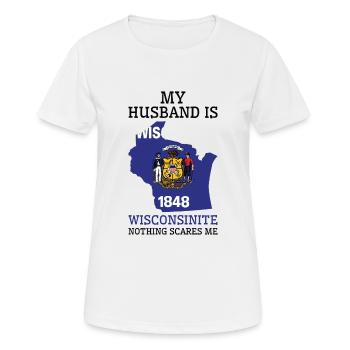 Nichts macht mir Angst Wisconsinite Husband - Frauen T-Shirt atmungsaktiv - Weiß - Vorne - AI Model Female 172 dark (172cm)