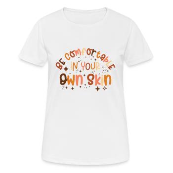 Ermutigende Positivität Inspirierender Motivator - Frauen T-Shirt atmungsaktiv - Weiß - Vorne - AI Model Female 172 dark (172cm)