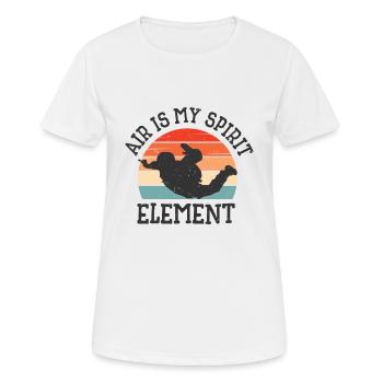 Fallschirmspringen Fallschirmspringer - Frauen T-Shirt atmungsaktiv - Weiß - Vorne - AI Model Female 172 dark (172cm)