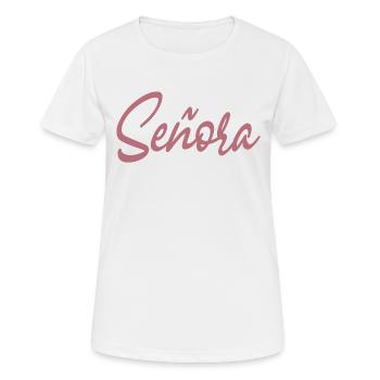 Señora Engagement Bride To Be Wedding Party - Women's Breathable T-Shirt - white - Front - AI Model Female 172 dark (172cm)