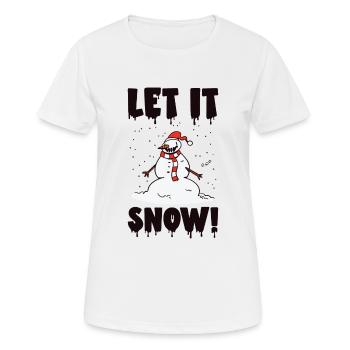 Halloween Gruseliger Schneemann Gespenstischer - Frauen T-Shirt atmungsaktiv - Weiß - Vorne - AI Model Female 172 dark (172cm)