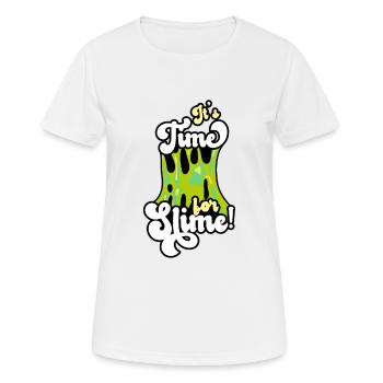 Mucus Puddle Cool Mignon Adorable pour Slime Maker - T-shirt respirant Femme - blanc - Devant - AI Model Female 172 dark (172cm)