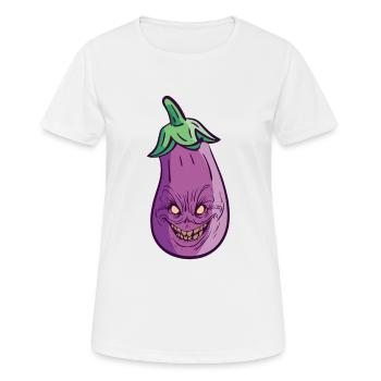 Halloween Auberginenmonster Gesundes Essen - Frauen T-Shirt atmungsaktiv - Weiß - Vorne - AI Model Female 172 dark (172cm)