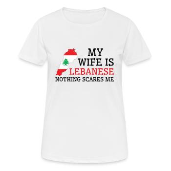 Nothing Scares Me Lebanese Wife Lebanon - Women's Breathable T-Shirt - white - Front - AI Model Female 172 dark (172cm)