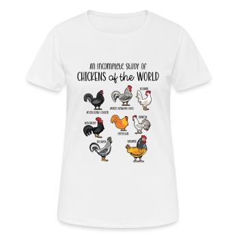 Chickens Of The World - Women's Breathable T-Shirt - white - Front - AI Model Female 172 dark (172cm)
