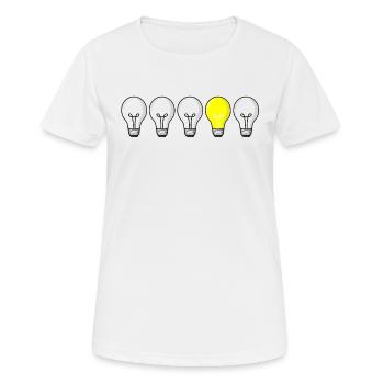 5 ampoules - lumière allumée - T-shirt respirant Femme - blanc - Devant - AI Model Female 172 dark (172cm)