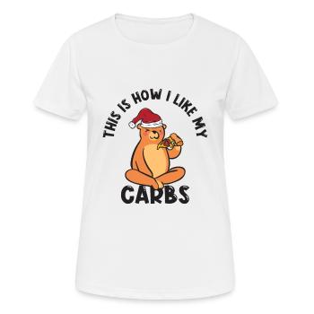 Weihnachten Bär Foodie Urlaub Pizza Fast Food - Frauen T-Shirt atmungsaktiv - Weiß - Vorne - AI Model Female 172 dark (172cm)
