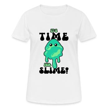 Mucus Puddle Cool Mignon Adorable pour Slime Maker - T-shirt respirant Femme - blanc - Devant - AI Model Female 172 dark (172cm)