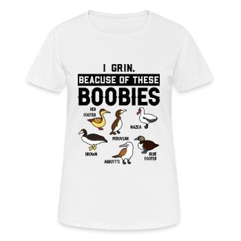 Lustige Tölpel-Seevögel-Sammlung - Frauen T-Shirt atmungsaktiv - Weiß - Vorne - AI Model Female 172 dark (172cm)