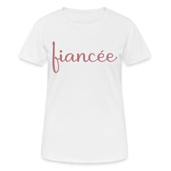 Verlobte Matching Verlobung Hochzeit Flitterwochen - Frauen T-Shirt atmungsaktiv - Weiß - Vorne - AI Model Female 172 dark (172cm)