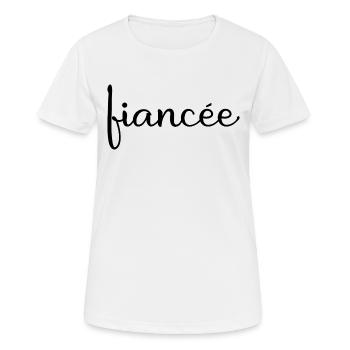 Verlobte passende Verlobung Hochzeit Flitterwochen - Frauen T-Shirt atmungsaktiv - Weiß - Vorne - AI Model Female 172 dark (172cm)