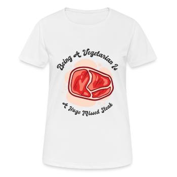 Steak Lovers Meat Foodie Steak - T-shirt respirant Femme - blanc - Devant - AI Model Female 172 dark (172cm)