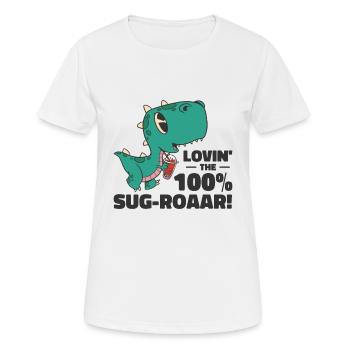 Mignon Bubble Milktea Drink Fan Lover T-rex - T-shirt respirant Femme - blanc - Devant - AI Model Female 172 dark (172cm)