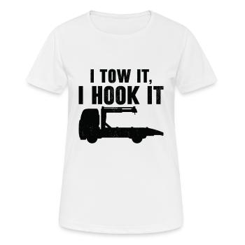 Tow Truck Driver Skilled Trucker Towing Hooking - Women's Breathable T-Shirt - white - Front - AI Model Female 172 dark (172cm)
