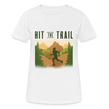 Courir dans la forêt Course en sentier Coureurs Jogging Joggers - T-shirt respirant Femme - blanc - Devant - AI Model Female 172 dark (172cm)
