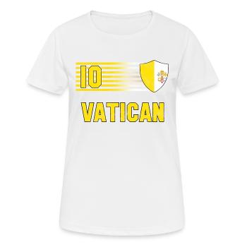 Vatican Football Team - Women's Breathable T-Shirt - white - Front - AI Model Female 172 dark (172cm)