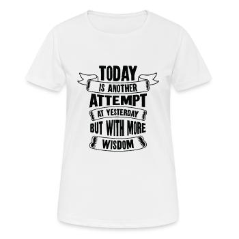 Connaissance motivatrice de la sagesse motivationnelle - T-shirt respirant Femme - blanc - Devant - AI Model Female 172 dark (172cm)