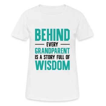 Ruhestand Leben Zitat Lektion Großeltern Weisheit - Frauen T-Shirt atmungsaktiv - Weiß - Vorne - AI Model Female 172 dark (172cm)