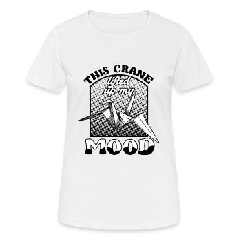 Origami Paper Cranes Japanese Paper Folding Craft - Women's Breathable T-Shirt - white - Front - AI Model Female 172 dark (172cm)