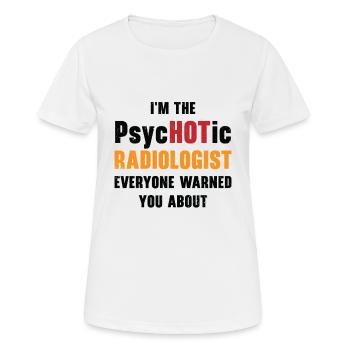Radiologie Rad Tech Technologue Radiologue - T-shirt respirant Femme - blanc - Devant - AI Model Female 172 dark (172cm)