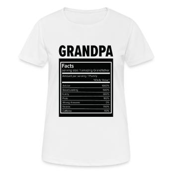 Großelterntag Beste verblüffende Großvater-Fakten - Frauen T-Shirt atmungsaktiv - Weiß - Vorne - AI Model Female 172 dark (172cm)