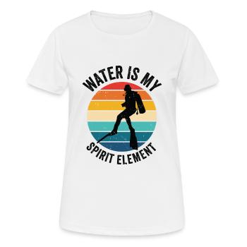 Schnorcheln Wassersport Spirit Element - Frauen T-Shirt atmungsaktiv - Weiß - Vorne - AI Model Female 172 dark (172cm)